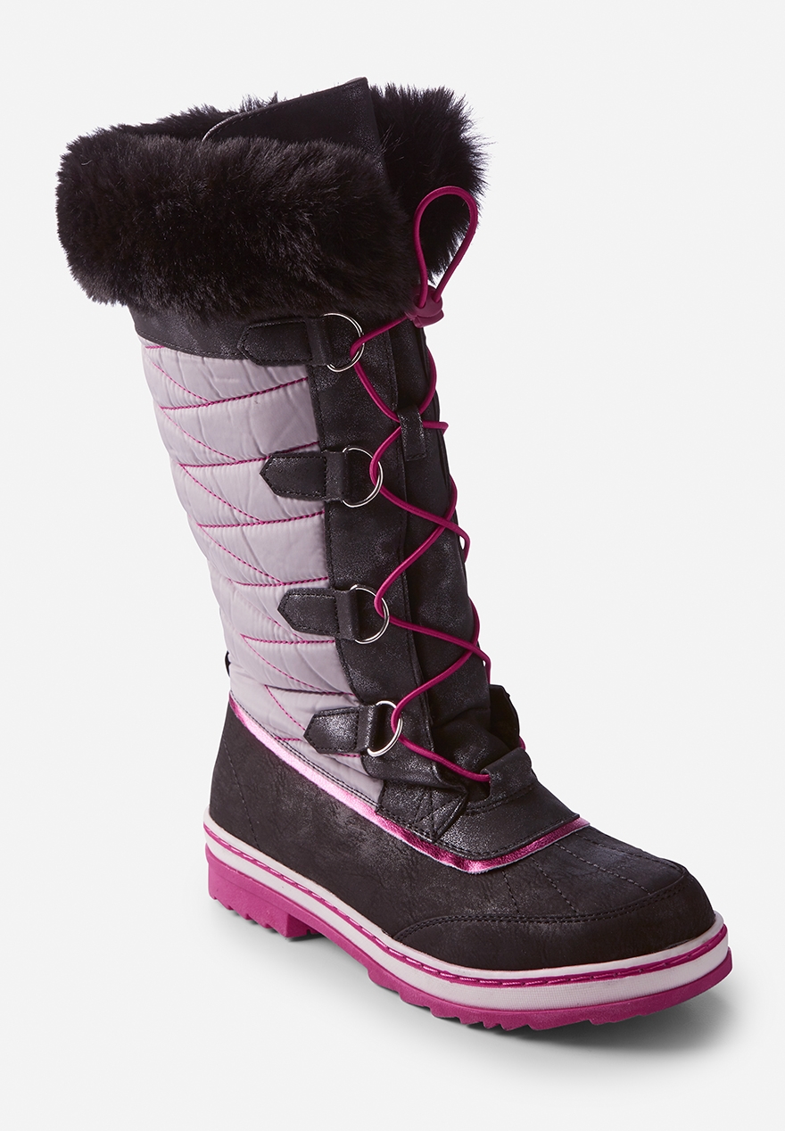 faux fur snow boots