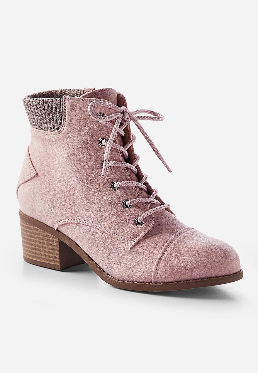 blush suede boots