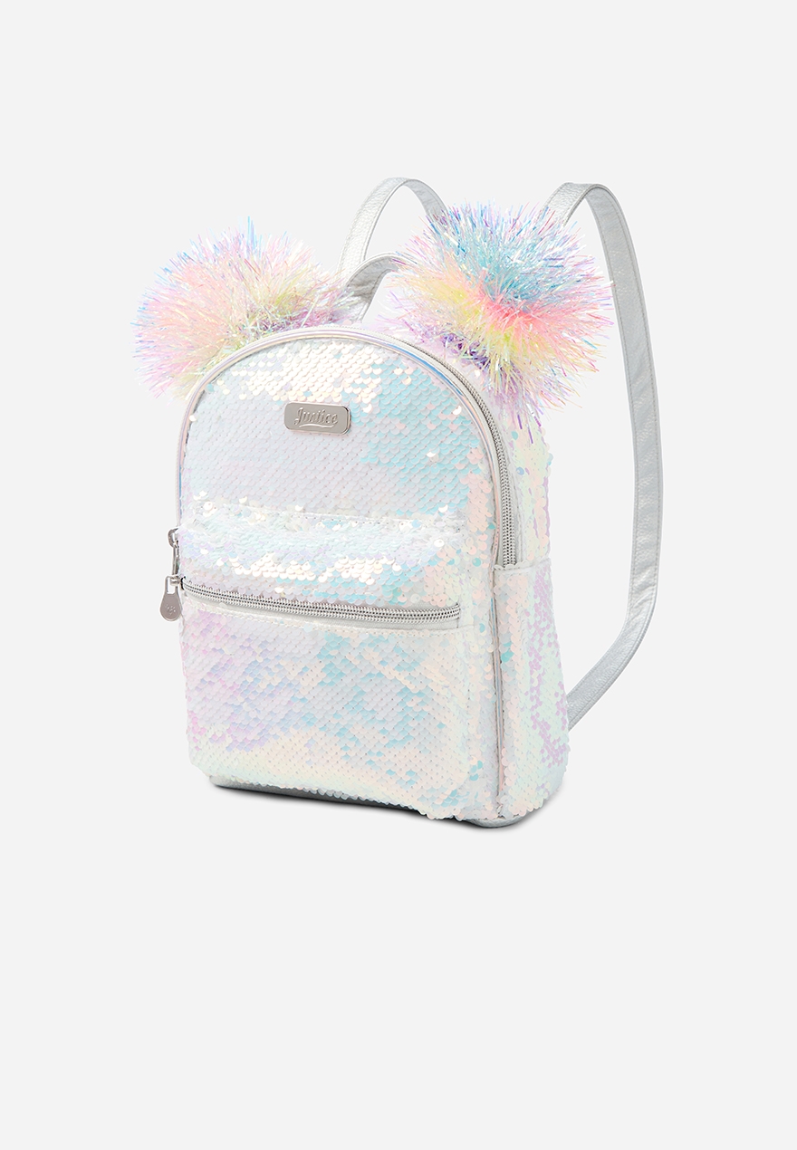 justice flip sequin initial backpack