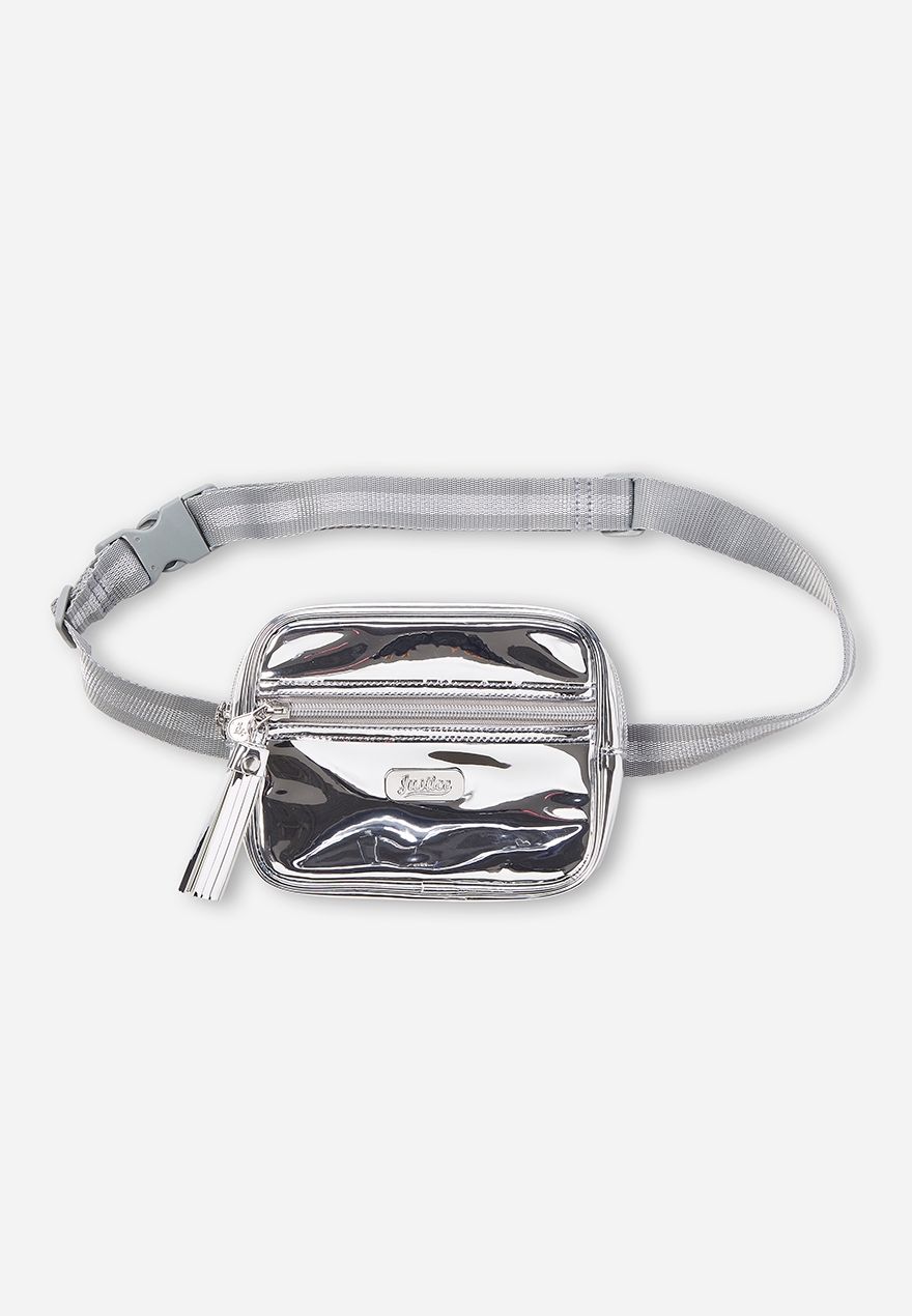 metallic belt bag