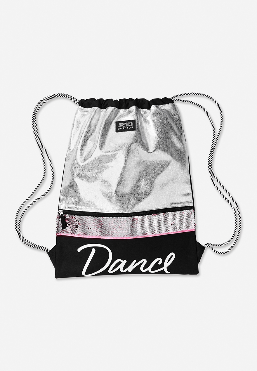 justice drawstring bag