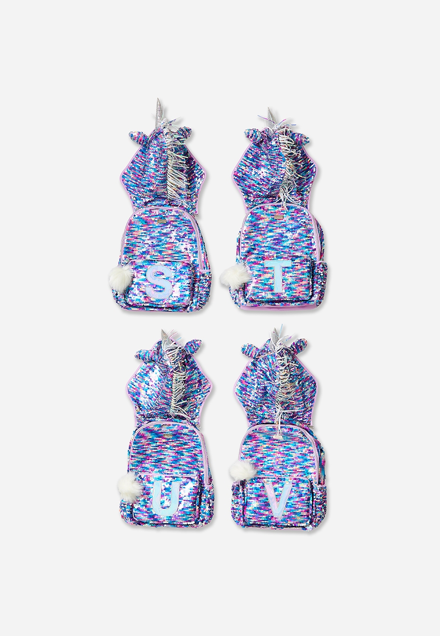 justice unicorn hooded backpack