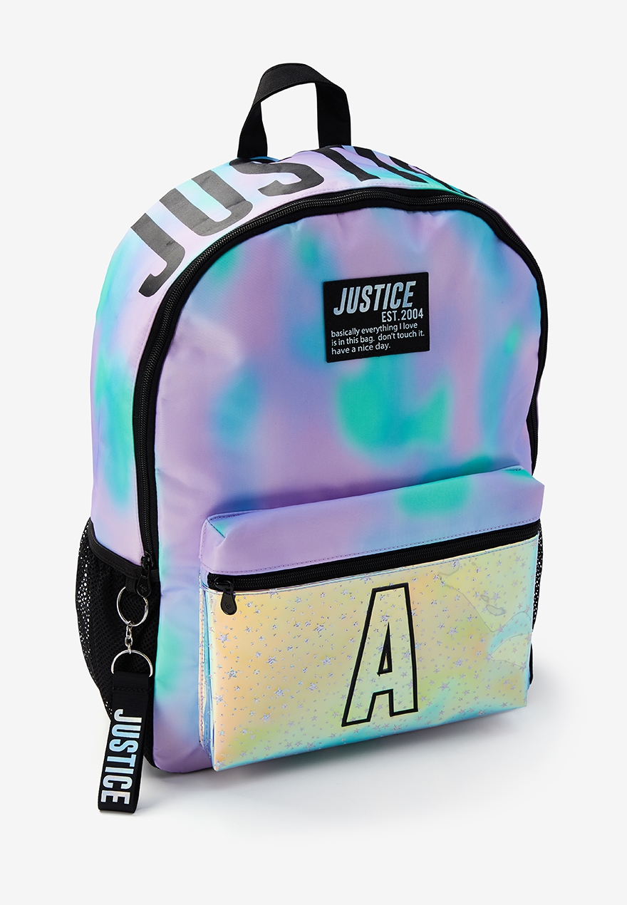 justice initial galaxy backpack