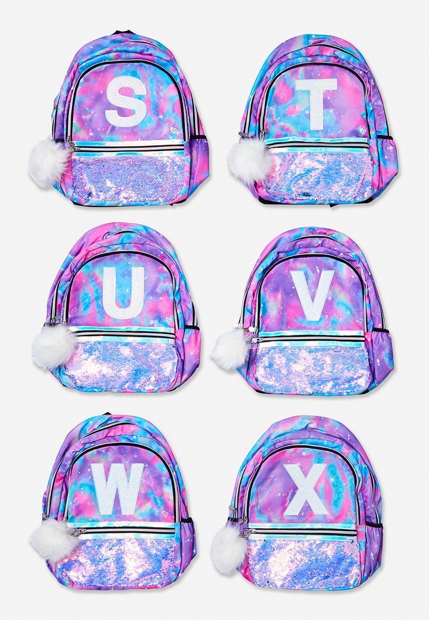 justice initial galaxy backpack