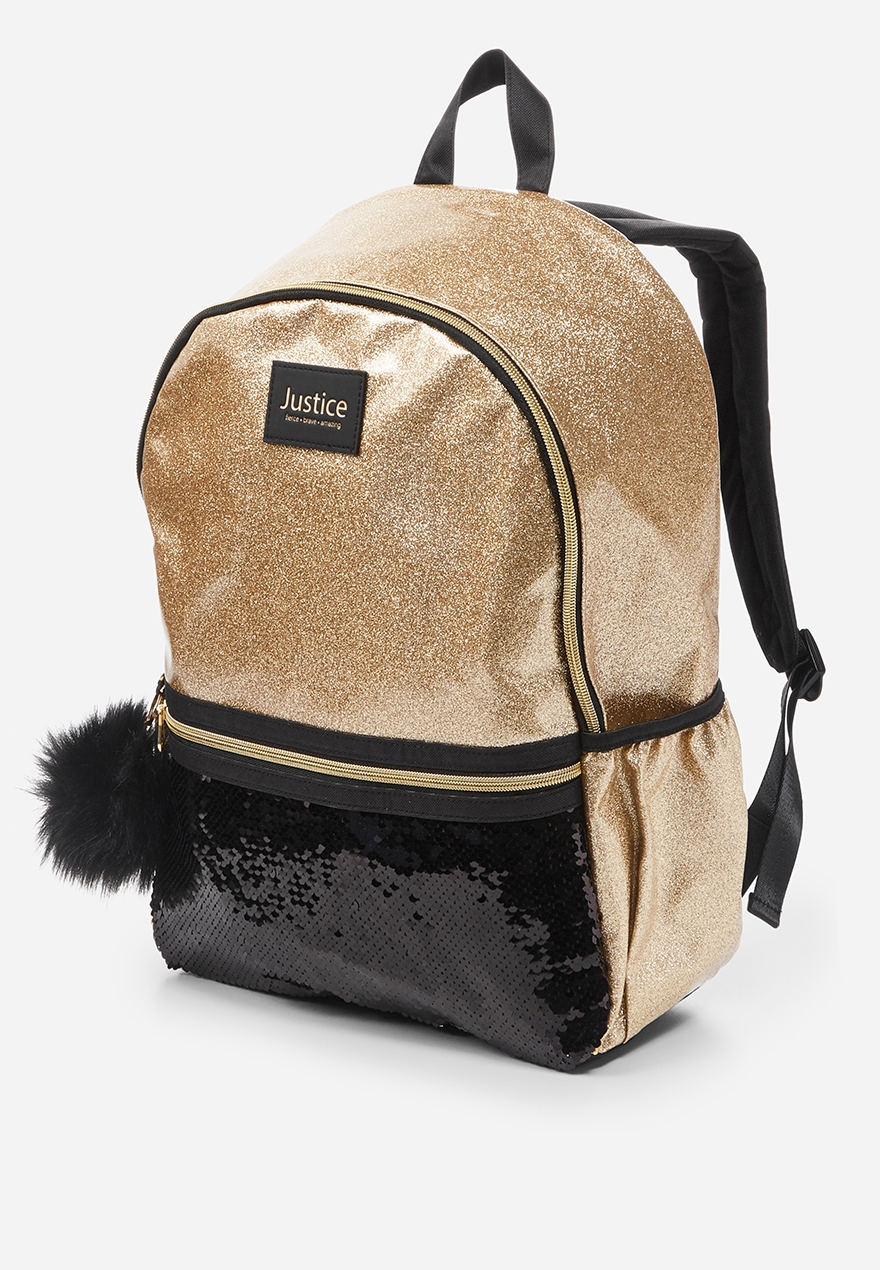 justice glitter backpack