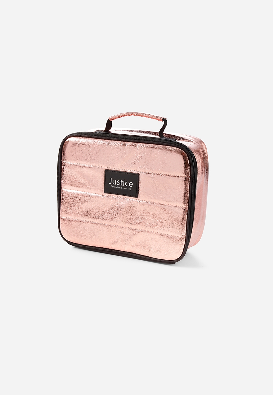 rose gold lunch bag