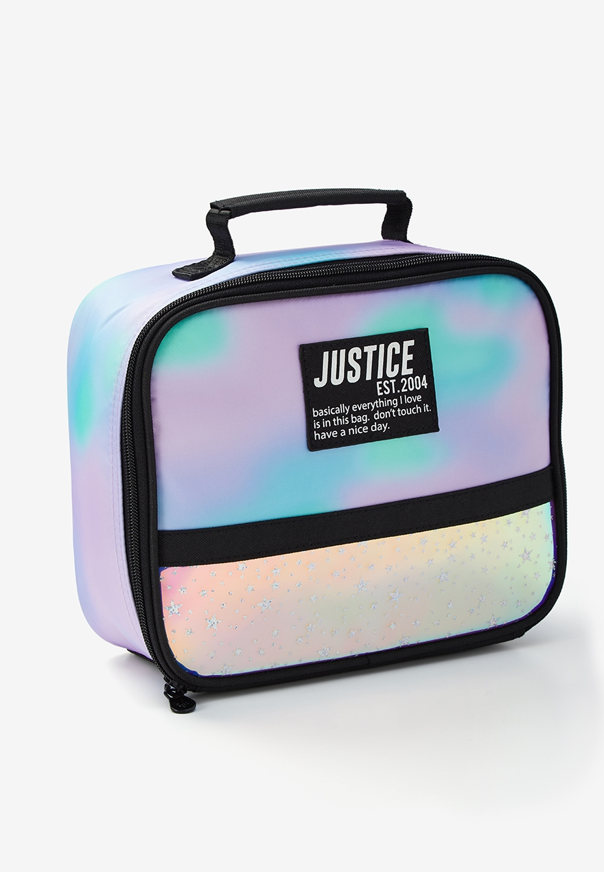 justice backpacks and lunch boxes