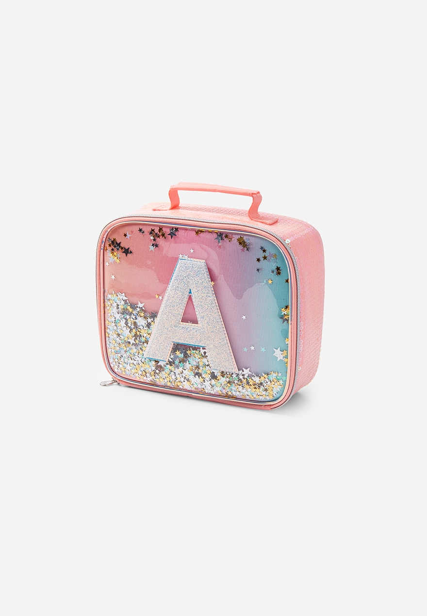 pink glitter lunch box