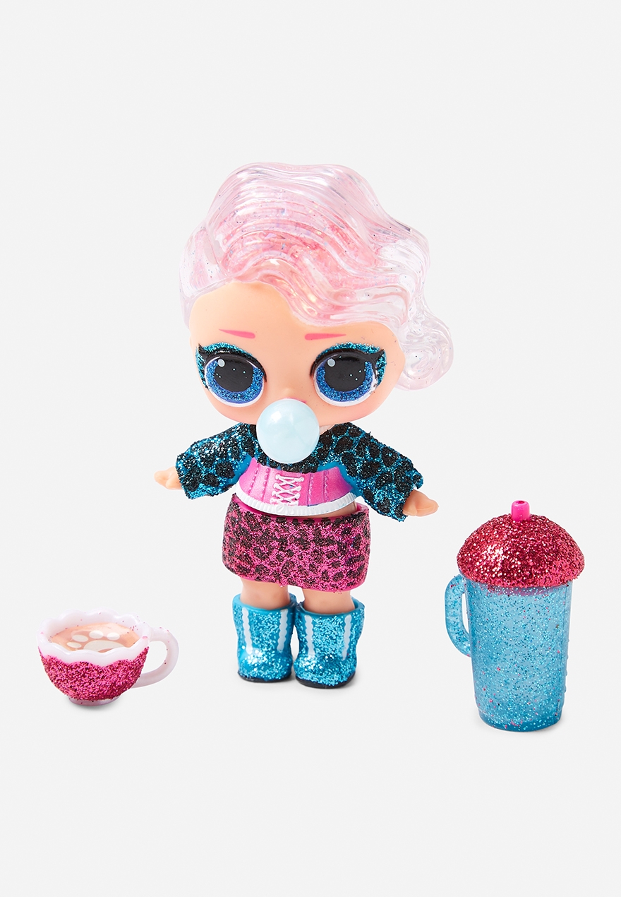 lol doll with pink glitter hair