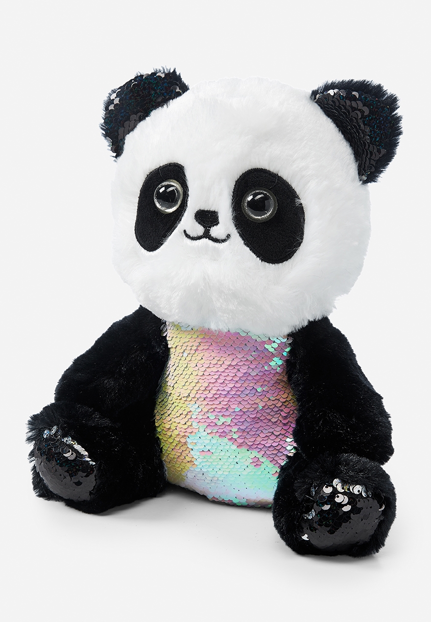 justice sequin panda backpack