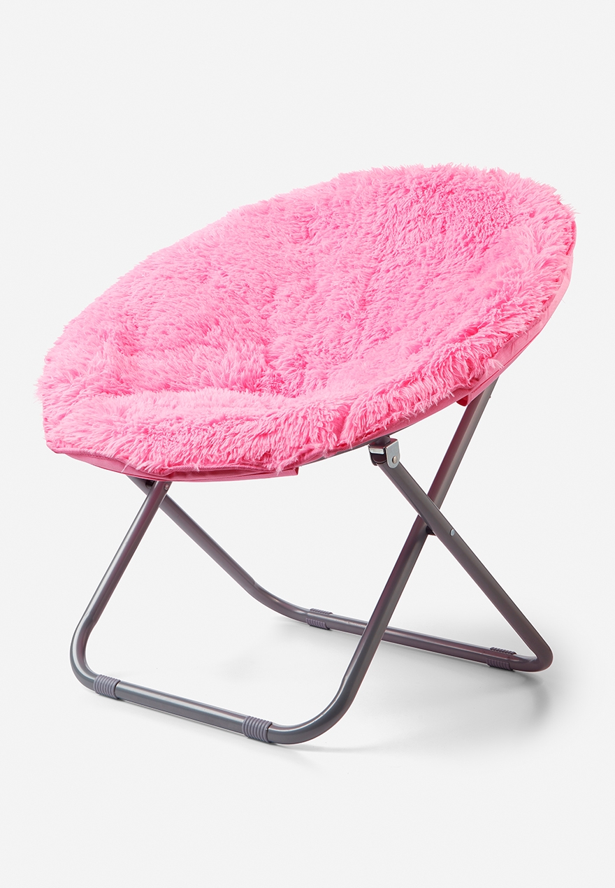 fuzzy kids saucer chair
