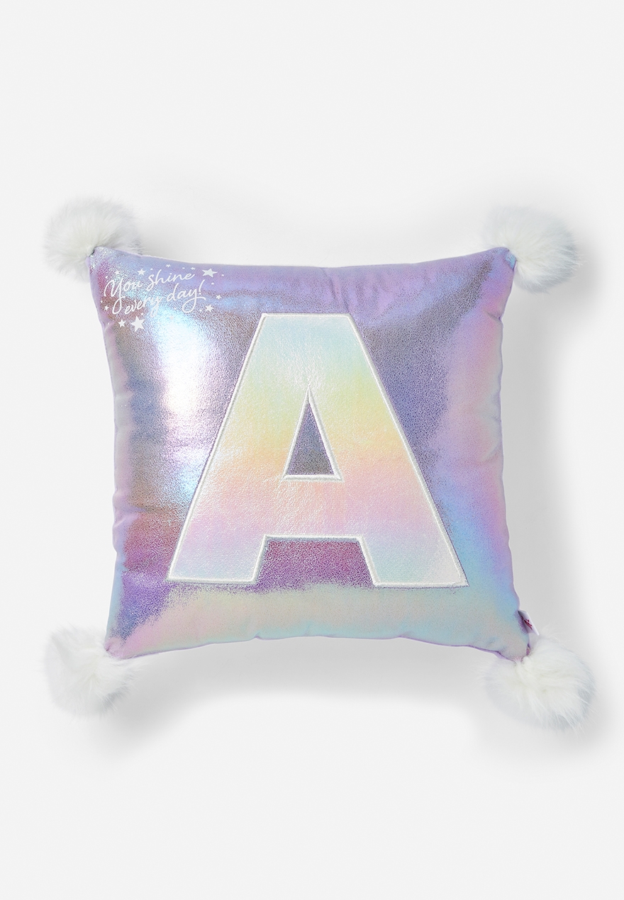 justice initial pillow