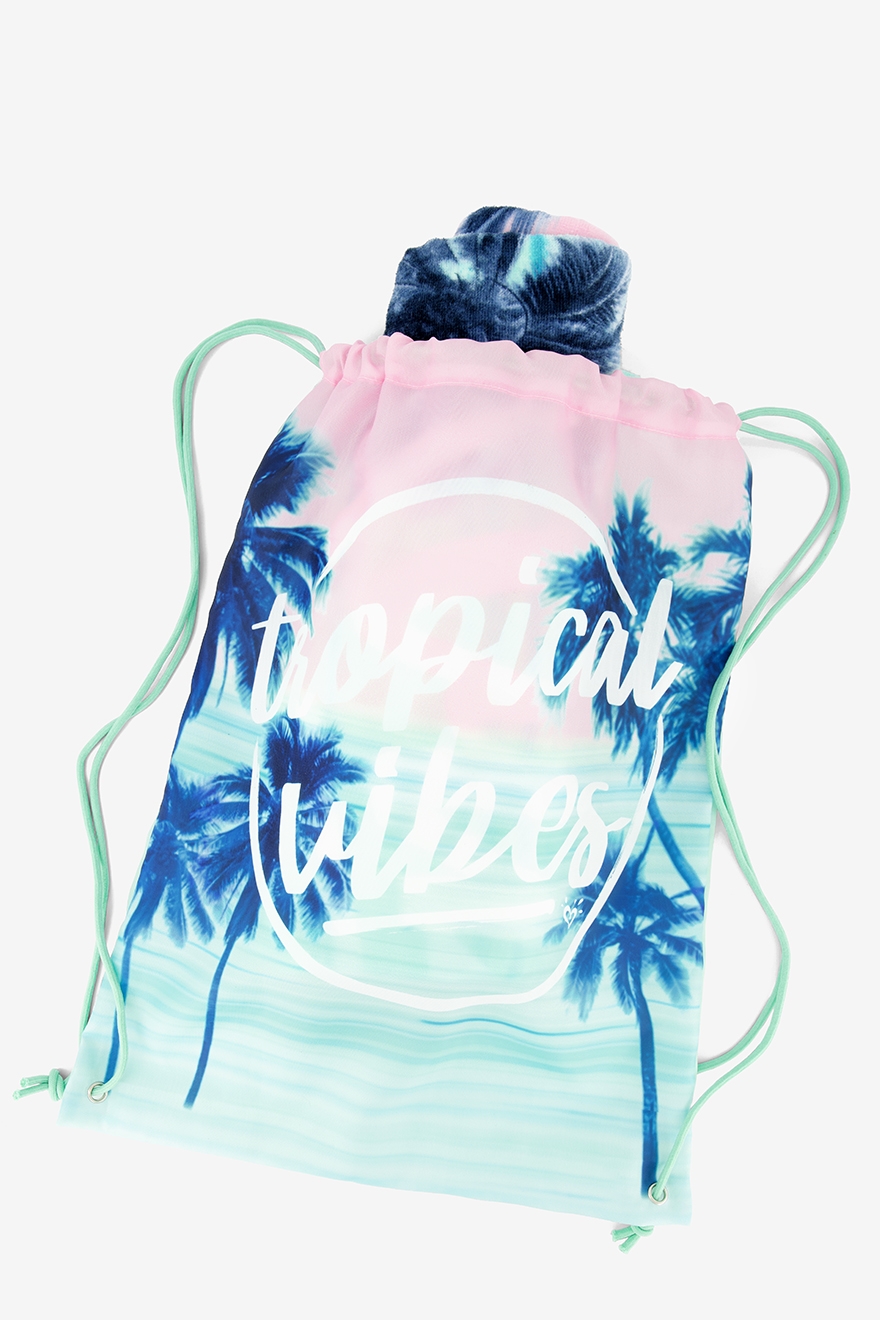 justice drawstring bag