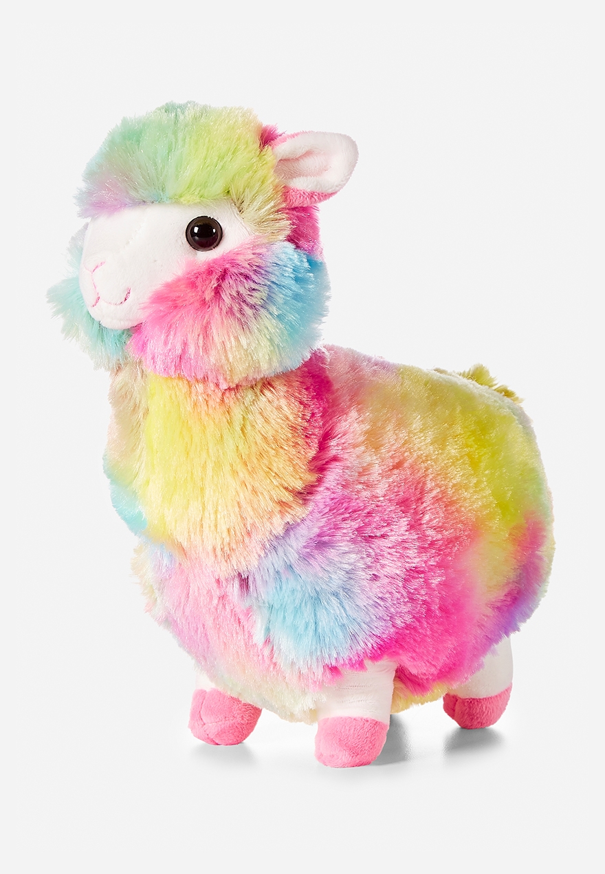 rainbow llama plush