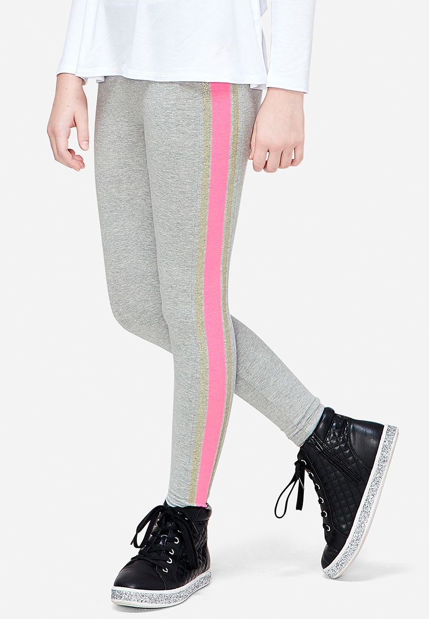 petite side stripe leggings