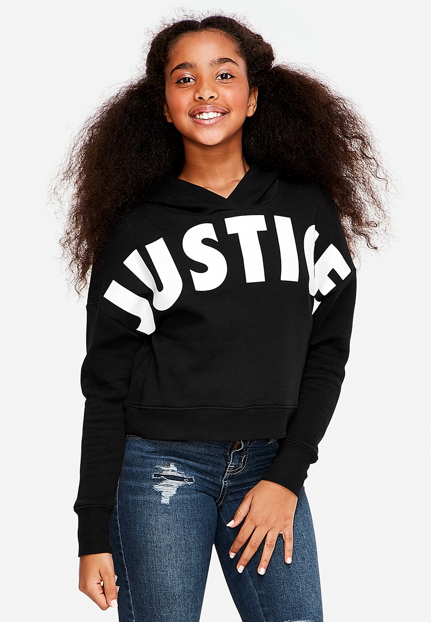 justice logo hoodie