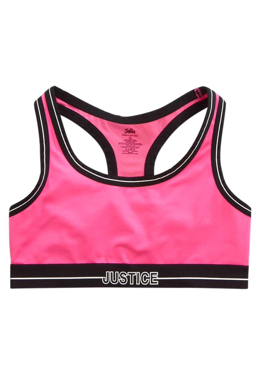 justice sports bra