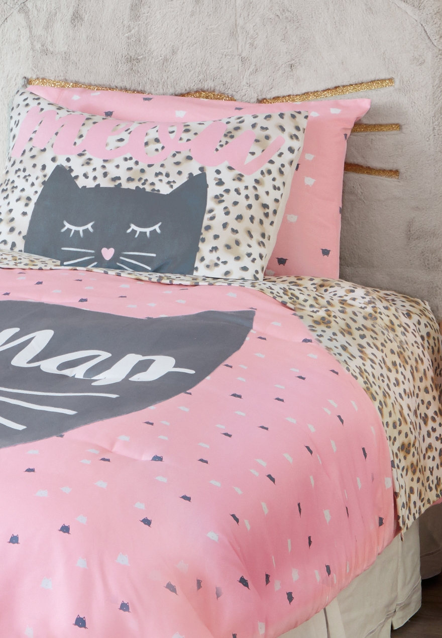 Fuzzy Cat Headboard   Twin | Justice