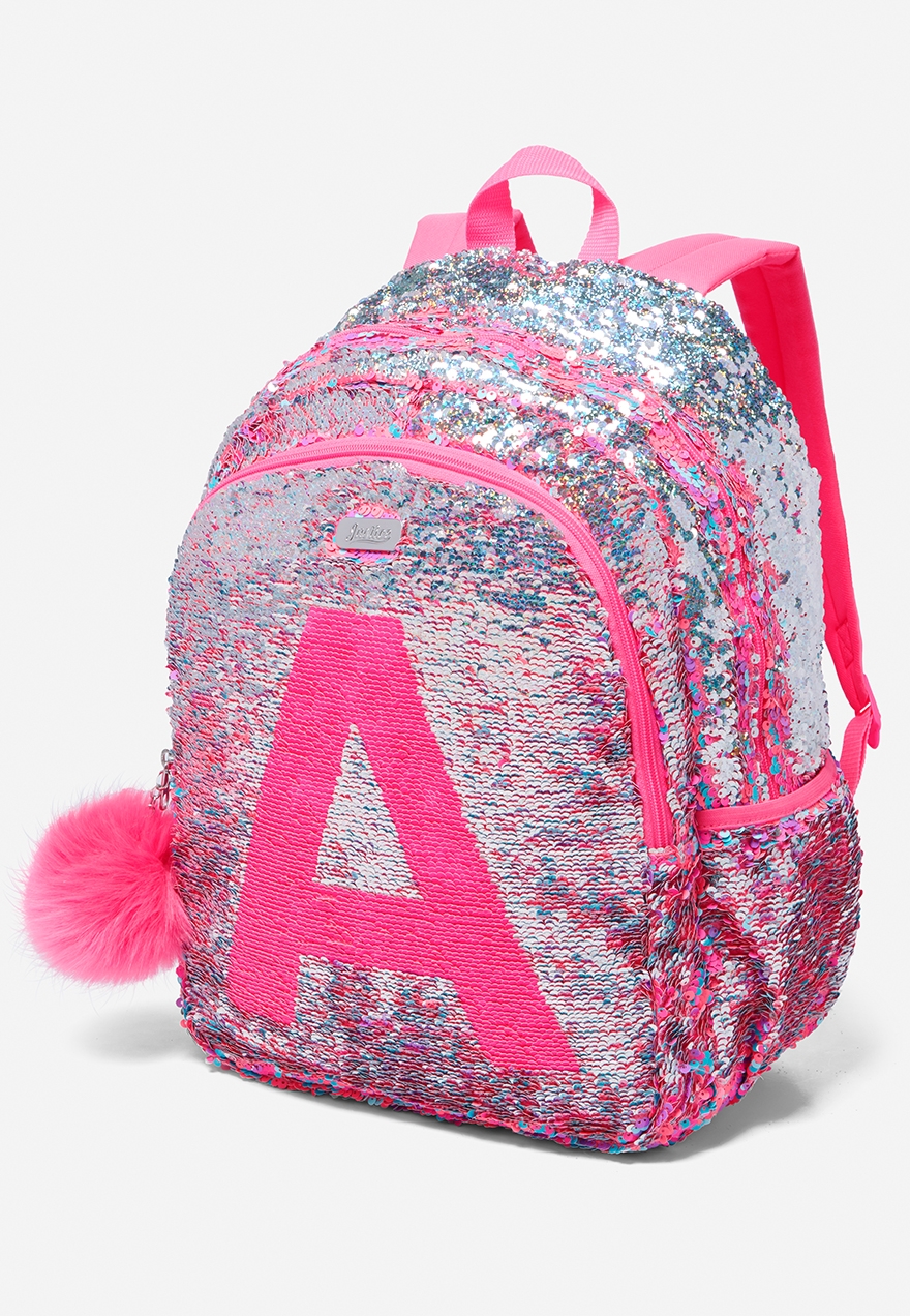 justice pink sequin backpack