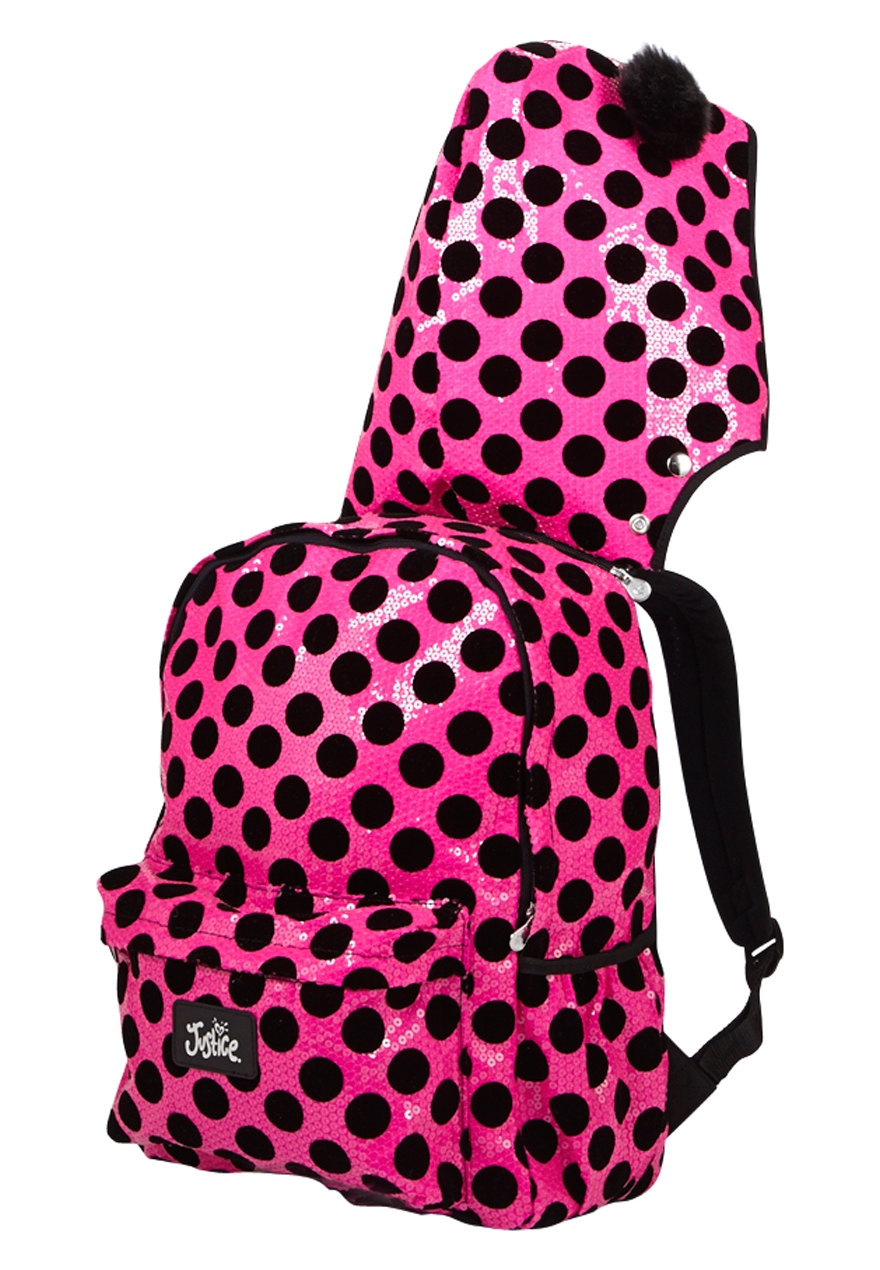 justice unicorn hooded backpack