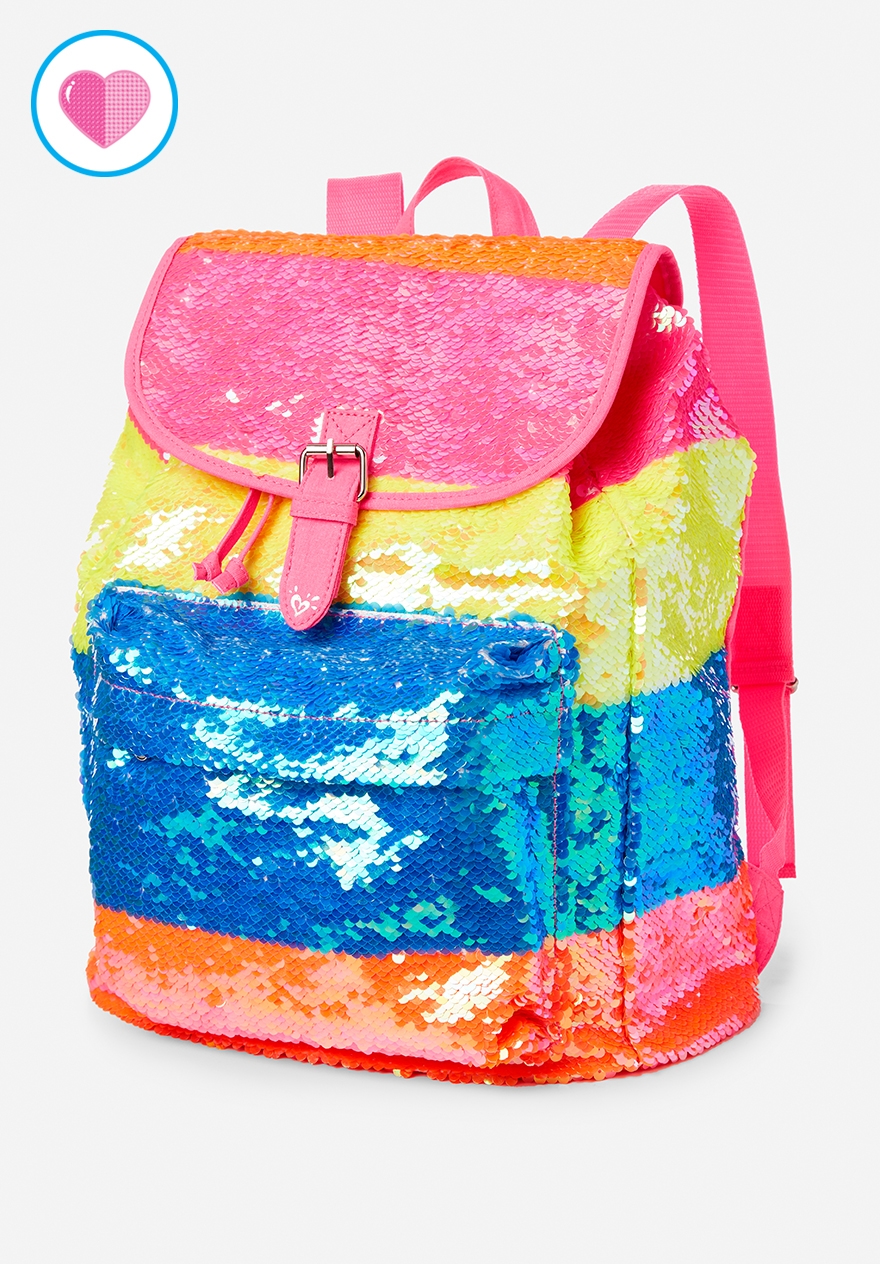 justice flip sequin backpack