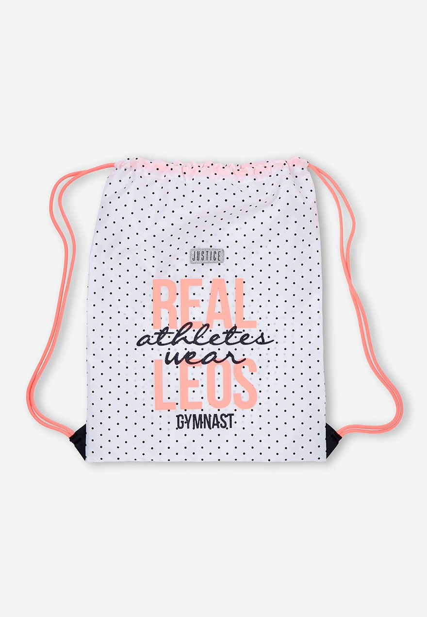 justice drawstring bag