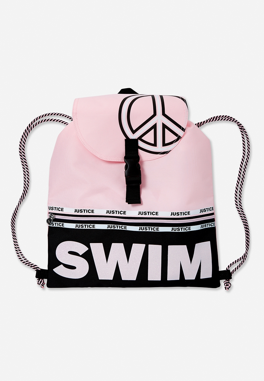 justice drawstring bag