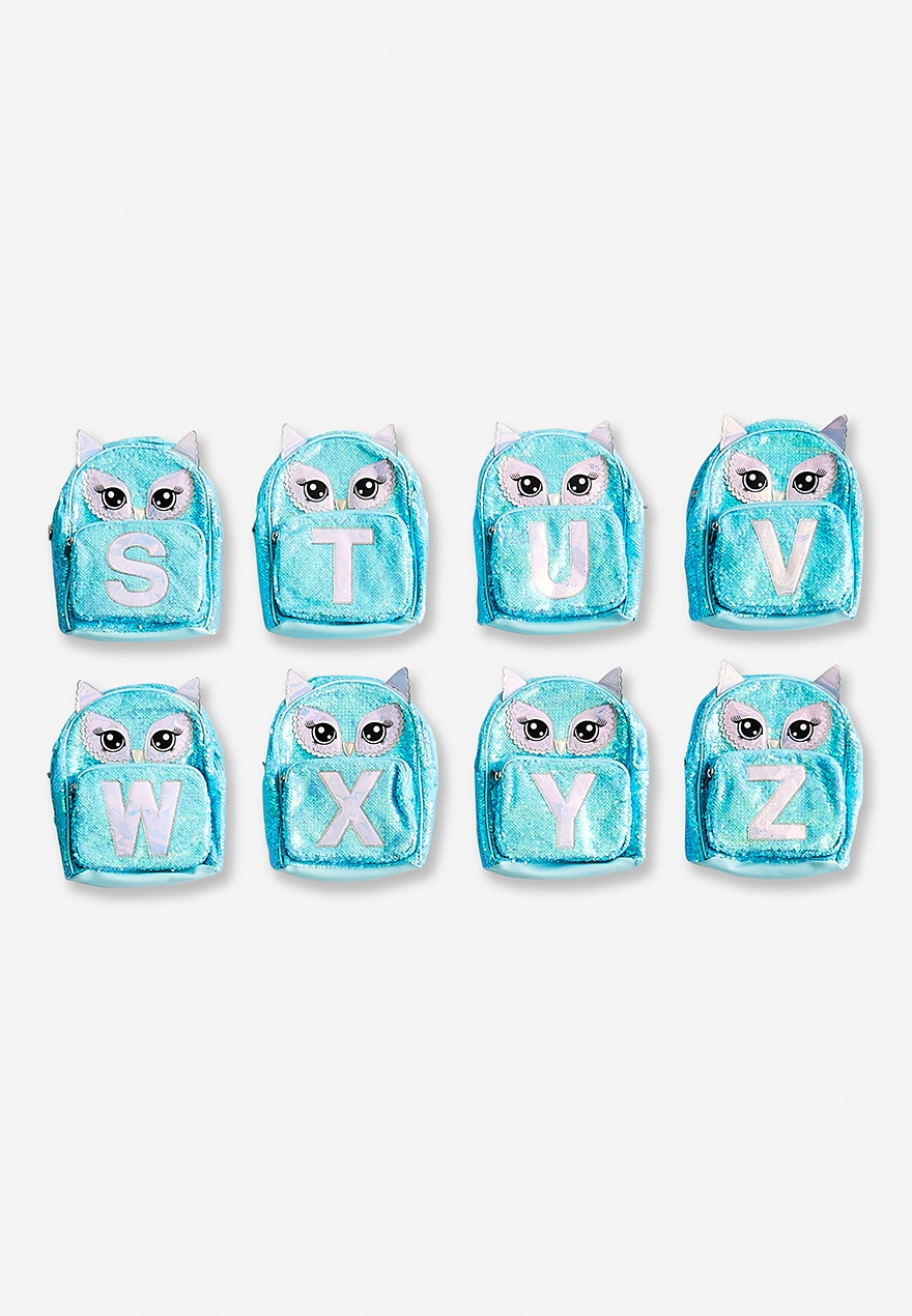 justice blue owl backpack