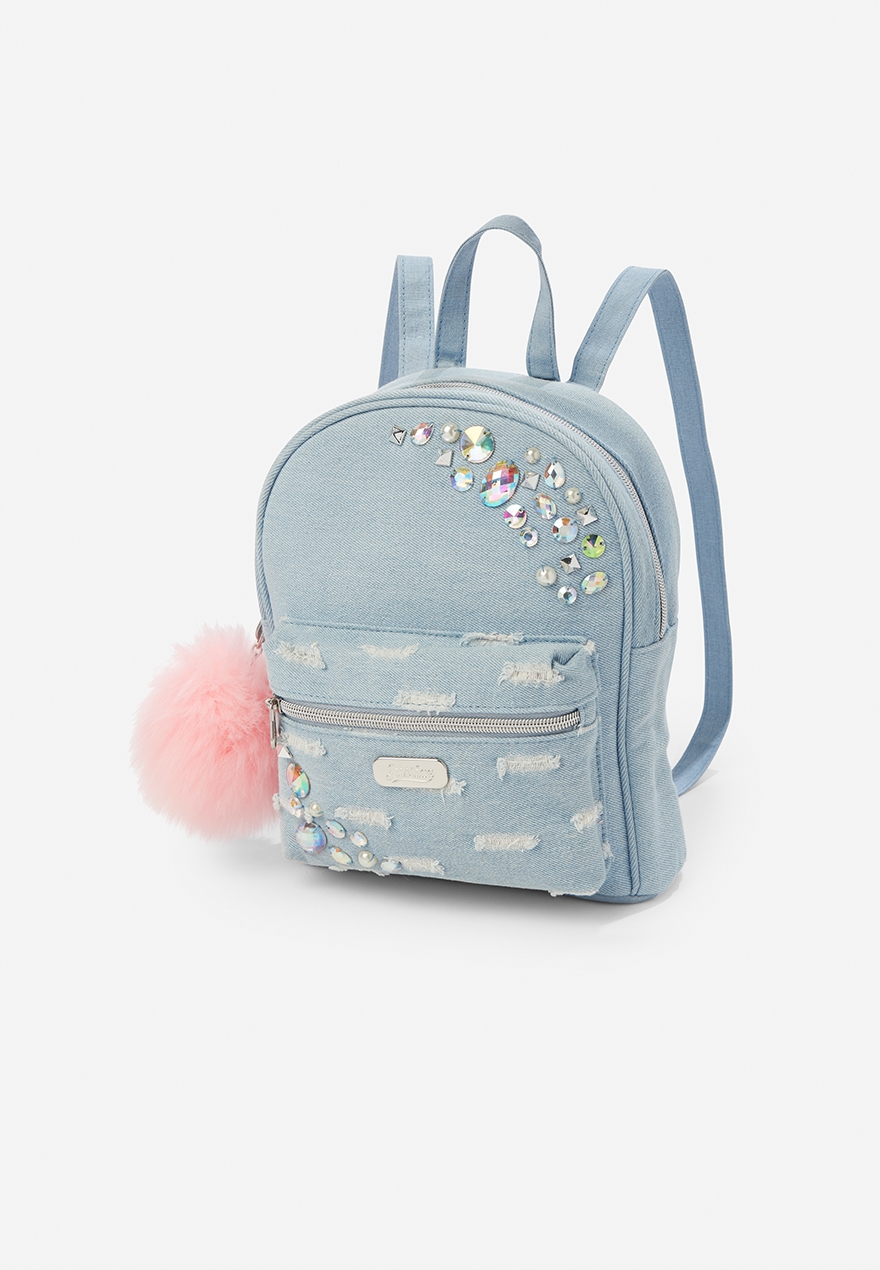 denim mini backpack