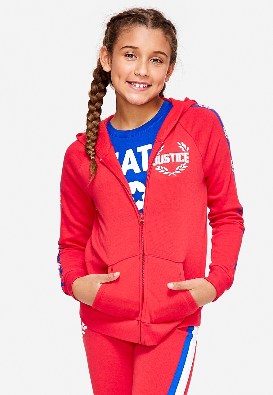 justice logo hoodie